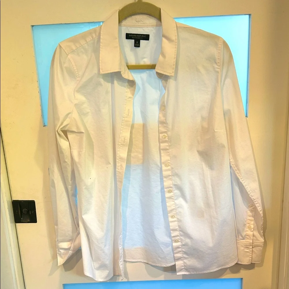 Banana Republic Riley Tailored Fit Shirt - Crisp White - Picture 1 of 6